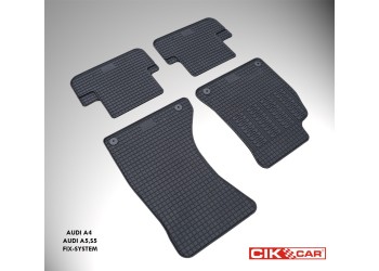 Cik - ΜΑΡΚΕ ΠΑΤΑΚΙΑ ΣΕ ΣΚΑΦΗ ΛΑΣΤΙΧΟ ΓΙΑ AUDI A4 2008-2012 / A5 2007-2015 / S5 2007-2015 ΣΕ ΜΑΥΡΟ ΧΡΩΜΑ ΜΕ ΚΟΥΜΠΩΜΑΤΑ - 4 ΤΕΜ. (RM.AU.0003/CK)