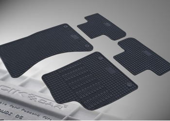 Cik - ΜΑΡΚΕ ΠΑΤΑΚΙΑ ΣΕ ΣΚΑΦΗ ΛΑΣΤΙΧΟ ΓΙΑ AUDI Q5 2008-2017 ΣΕ ΜΑΥΡΟ ΧΡΩΜΑ ΜΕ ΚΟΥΜΠΩΜΑΤΑ - 4 ΤΕΜ. (RM.AU.0005/CK)