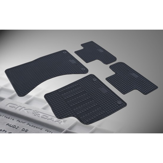 Cik - ΜΑΡΚΕ ΠΑΤΑΚΙΑ ΣΕ ΣΚΑΦΗ ΛΑΣΤΙΧΟ ΓΙΑ AUDI Q5 2008-2017 ΣΕ ΜΑΥΡΟ ΧΡΩΜΑ ΜΕ ΚΟΥΜΠΩΜΑΤΑ - 4 ΤΕΜ. (RM.AU.0005/CK)