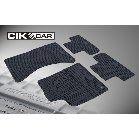 Cik - ΜΑΡΚΕ ΠΑΤΑΚΙΑ ΣΕ ΣΚΑΦΗ ΛΑΣΤΙΧΟ ΓΙΑ AUDI Q5 2008-2017 ΣΕ ΜΑΥΡΟ ΧΡΩΜΑ ΜΕ ΚΟΥΜΠΩΜΑΤΑ - 4 ΤΕΜ. (RM.AU.0005/CK)