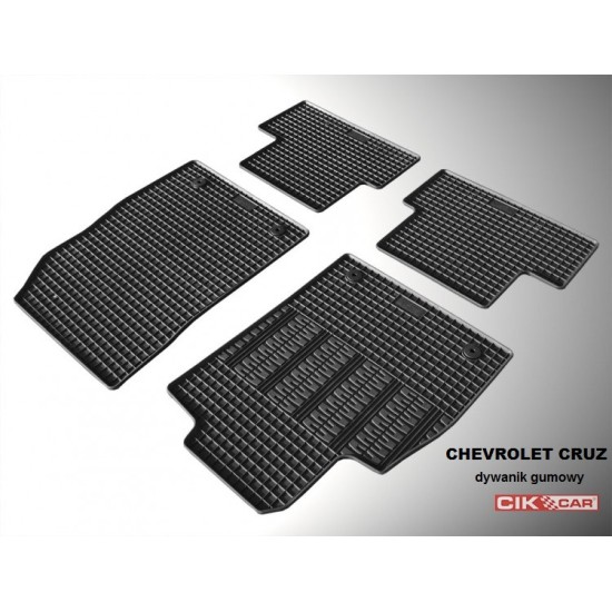 Cik - ΜΑΡΚΕ ΠΑΤΑΚΙΑ ΣΕ ΣΚΑΦΗ ΛΑΣΤΙΧΟ ΓΙΑ CHEVROLET CRUZE 2008-2016 / OPEL ASTRA J 2009-2016 ΣΕ ΜΑΥΡΟ ΧΡΩΜΑ ΜΕ ΚΟΥΜΠΩΜΑΤΑ - 4 ΤΕΜ. (RM.CH.0001/CK)