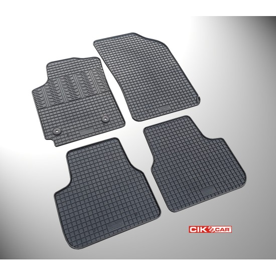 Cik - ΠΑΤΑΚΙΑ ΑΥΤΟΚΙΝΗΤΟΥ ΑΠΟ ΛΑΣΤΙΧΟ ΓΙΑ CITROEN C4 CACTUS 2014-10/2020 ΣΕ ΜΑΥΡΟ ΧΡΩΜΑ ΜΕ ΚΟΥΜΠΩΜΑΤΑ - 4 ΤΕΜ. (RM.CI.0003/CK)