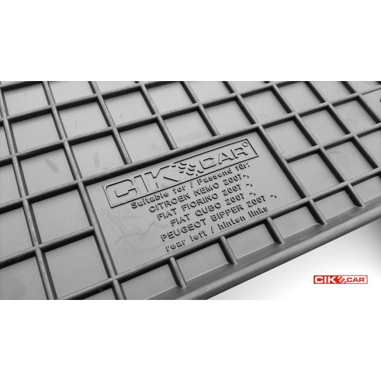 Cik - ΜΑΡΚΕ ΠΑΤΑΚΙΑ ΣΕ ΣΚΑΦΗ ΛΑΣΤΙΧΟ ΓΙΑ CITROEN JUMPY 2006-2016 / FIAT SCUDO 2006-2016 / PEUGEOT EXPERT 2006-2016 / TOYOTA PROACE 2013-2016 ΣΕ ΜΑΥΡΟ ΧΡΩΜΑ ΜΕ ΚΟΥΜΠΩΜΑΤΑ - 3 ΤΕΜ. (RM.CI.0009/CK)