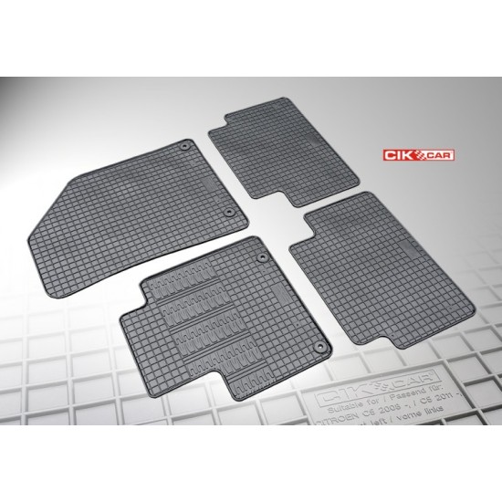 Cik - ΜΑΡΚΕ ΠΑΤΑΚΙΑ ΣΕ ΣΚΑΦΗ ΛΑΣΤΙΧΟ ΓΙΑ CITROEN C5 2008-2011 / C5 FACELIFT 2011-2017 ΣΕ ΜΑΥΡΟ ΧΡΩΜΑ ΜΕ ΚΟΥΜΠΩΜΑΤΑ - 4 ΤΕΜ. (RM.CI.0018/CK)