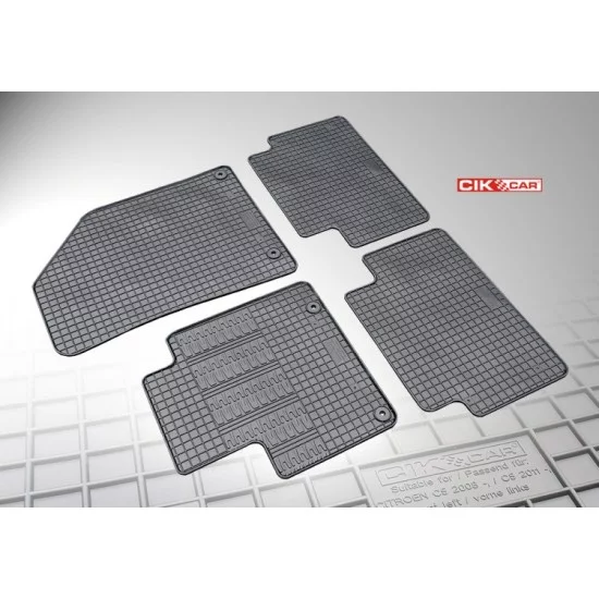 Cik - ΠΑΤΑΚΙΑ ΑΥΤΟΚΙΝΗΤΟΥ ΑΠΟ ΛΑΣΤΙΧΟ ΓΙΑ CITROEN C5 2008-2011 / C5 FACELIFT 2011-2017 ΣΕ ΜΑΥΡΟ ΧΡΩΜΑ ΜΕ ΚΟΥΜΠΩΜΑΤΑ - 4 ΤΕΜ. (RM.CI.0018/CK)