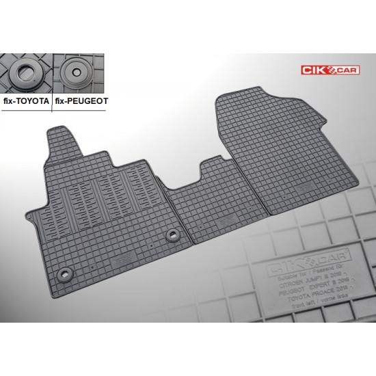 Cik - ΜΑΡΚΕ ΠΑΤΑΚΙΑ ΣΕ ΣΚΑΦΗ ΛΑΣΤΙΧΟ ΓΙΑ CITROEN JUMPY 2016+ / PEUGEOT EXPERT 2016+ / TOYOTA PROACE 2016+ (2Η ΣΕΙΡΑ ΚΑΘΙΣΜΑΤΩΝ) ΣΕ ΜΑΥΡΟ ΧΡΩΜΑ ΧΩΡΙΣ ΚΟΥΜΠΩΜΑΤΑ - 2 ΤΕΜ. (RM.CI.0020/CK)