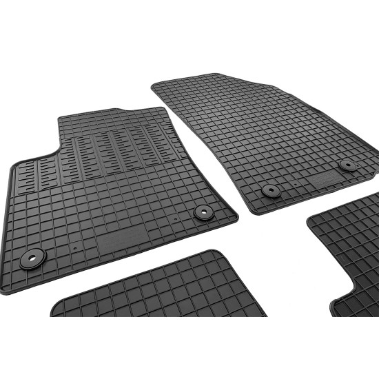 Cik - ΠΑΤΑΚΙΑ ΑΥΤΟΚΙΝΗΤΟΥ ΑΠΟ ΛΑΣΤΙΧΟ ΓΙΑ CITROEN C3 AIRCROSS 2017+ / OPEL CROSSLAND X 2017+ ΣΕ ΜΑΥΡΟ ΧΡΩΜΑ ΜΕ ΚΟΥΜΠΩΜΑΤΑ - 4 ΤΕΜ. (RM.CI.0023/CK)