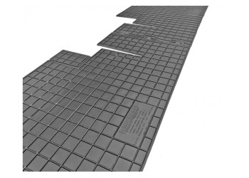 Cik - ΜΑΡΚΕ ΠΑΤΑΚΙΑ ΣΕ ΣΚΑΦΗ ΛΑΣΤΙΧΟ ΓΙΑ CITROEN BERLINGO 5ΘΕΣΙΟ 2018+ / OPEL COMBO E 5ΘΕΣΙΟ 2018+ / PEUGEOT RIFTER 5ΘΕΣΙΟ 2018+ ΣΕ ΜΑΥΡΟ ΧΡΩΜΑ ΜΕ ΣΤΡΟΓΓΥΛΑ ΚΟΥΜΠΩΜΑΤΑ - 4 ΤΕΜ. (RM.CI.0025/CK)