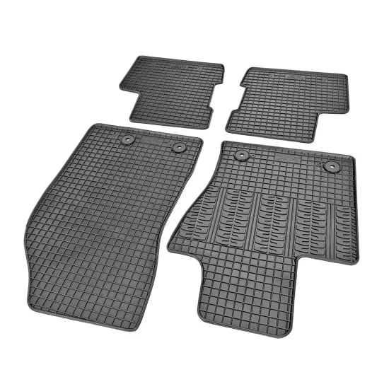 Cik - ΠΑΤΑΚΙΑ ΑΥΤΟΚΙΝΗΤΟΥ ΑΠΟ ΛΑΣΤΙΧΟ ΓΙΑ FIAT 500X 2014+ ΣΕ ΜΑΥΡΟ ΧΡΩΜΑ ΜΕ ΚΟΥΜΠΩΜΑΤΑ - 4 ΤΕΜ. (RM.FI.0003/CK)