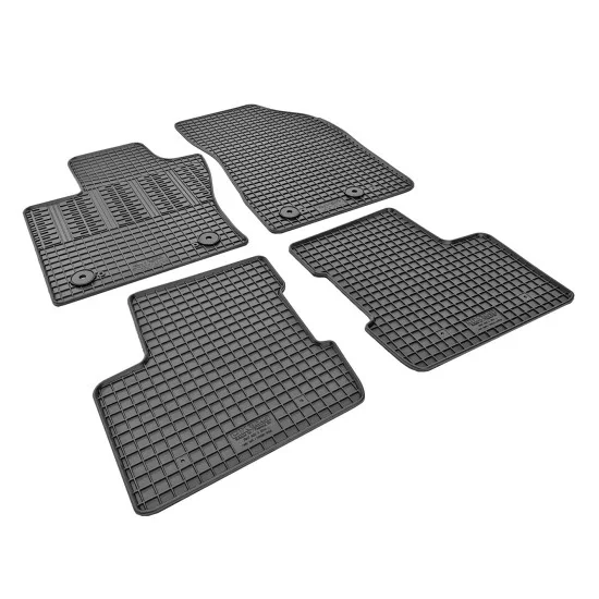 Cik - ΠΑΤΑΚΙΑ ΑΥΤΟΚΙΝΗΤΟΥ ΑΠΟ ΛΑΣΤΙΧΟ ΓΙΑ FIAT 500X 2014+ ΣΕ ΜΑΥΡΟ ΧΡΩΜΑ ΜΕ ΚΟΥΜΠΩΜΑΤΑ - 4 ΤΕΜ. (RM.FI.0003/CK)