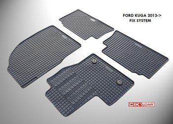 Cik - ΜΑΡΚΕ ΠΑΤΑΚΙΑ ΣΕ ΣΚΑΦΗ ΛΑΣΤΙΧΟ ΓΙΑ FORD KUGA 2013-2015 ΣΕ ΜΑΥΡΟ ΧΡΩΜΑ ΜΕ ΚΟΥΜΠΩΜΑΤΑ - 4 ΤΕΜ. (RM.FO.0009/CK)