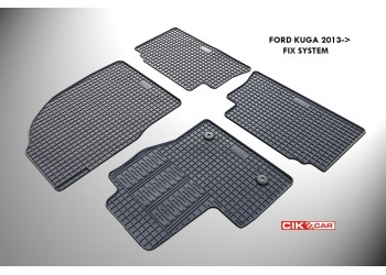 Cik - ΜΑΡΚΕ ΠΑΤΑΚΙΑ ΣΕ ΣΚΑΦΗ ΛΑΣΤΙΧΟ ΓΙΑ FORD KUGA 2013-2015 ΣΕ ΜΑΥΡΟ ΧΡΩΜΑ ΜΕ ΚΟΥΜΠΩΜΑΤΑ - 4 ΤΕΜ. (RM.FO.0009/CK)