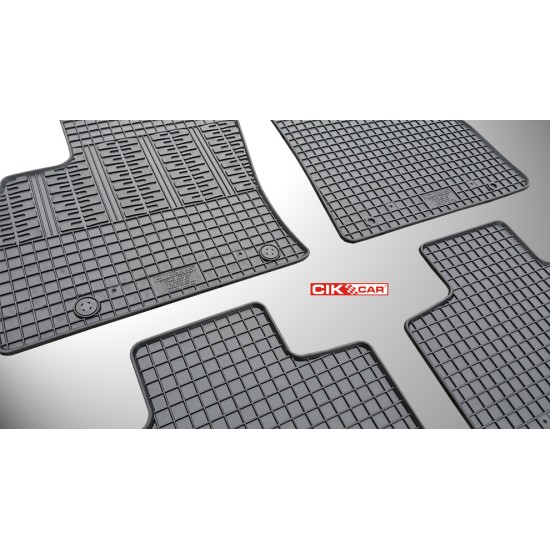 Cik - ΜΑΡΚΕ ΠΑΤΑΚΙΑ ΣΕ ΣΚΑΦΗ ΛΑΣΤΙΧΟ ΓΙΑ PEUGEOT BIPPER TEPEE / CITROEN NEMO MULTISPACE / FIAT QUBO 2008+ ΣΕ ΜΑΥΡΟ ΧΡΩΜΑ ΜΕ ΚΟΥΜΠΩΜΑΤΑ - 4 ΤΕΜ. (RM.PE.0007/CK)