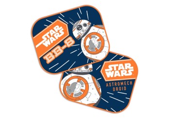Amio - ΗΛΙΟΠΡΟΣΤΑΣΙΕΣ ΠΛΑΙΝΕΣ STAR WARS BB8 ΜΕ ΒΕΝΤΟΥΖΑ 44x35cm - 2 Τεμ. (S59315/AM)