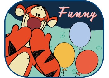 Amio - ΗΛΙΟΠΡΟΣΤΑΣΙΕΣ ΠΛΑΙΝΕΣ WINNIE THE POOH ΜΕ ΒΕΝΤΟΥΖΑ 44x35cm - 2 Τεμ. (S59329/AM)