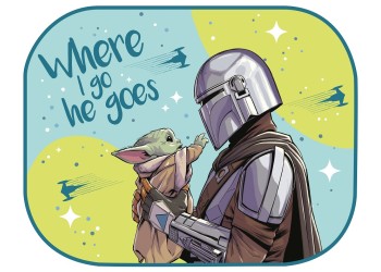 Amio - ΗΛΙΟΠΡΟΣΤΑΣΙΕΣ ΠΛΑΙΝΕΣ THE MANDALORIAN ΜΕ ΒΕΝΤΟΥΖΑ 2TEM (44x35cm) - 2 τεμ. (S59380/AM)
