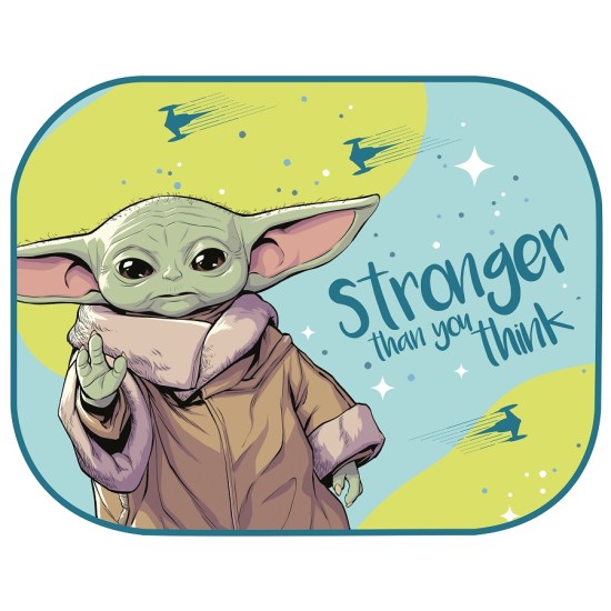 Amio - ΗΛΙΟΠΡΟΣΤΑΣΙΕΣ ΠΛΑΙΝΕΣ THE MANDALORIAN ΜΕ ΒΕΝΤΟΥΖΑ 2TEM (44x35cm) - 2 τεμ. (S59380/AM)