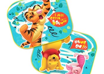 Amio - ΗΛΙΟΠΡΟΣΤΑΣΙΕΣ ΠΛΑΙΝΕΣ WINNIE THE POOH ΜΕ ΒΕΝΤΟΥΖΑ (44x35cm) – 2 ΤΕΜ. (S9305/AM)