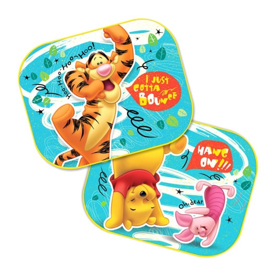 Amio - ΗΛΙΟΠΡΟΣΤΑΣΙΕΣ ΠΛΑΙΝΕΣ WINNIE THE POOH ΜΕ ΒΕΝΤΟΥΖΑ (44x35cm) – 2 ΤΕΜ. (S9305/AM)