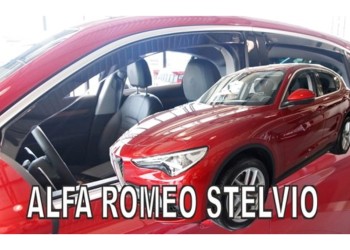 ΑΝΕΜΟΘΡΑΥΣΤΕΣ ΓΙΑ ALFA ROMEO STELVIO 5D 2017+ ΣΕΤ ΑΥΤΟΚΙΝΗΤΟΥ ΑΠΟ ΕΥΚΑΜΠΤΟ ΦΙΜΕ ΠΛΑΣΤΙΚΟ HEKO - 4 ΤΕΜ.