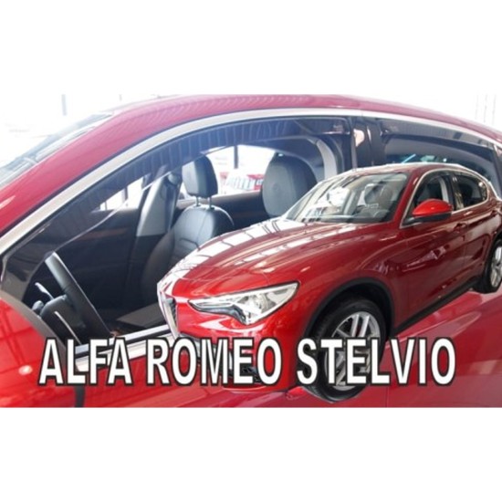ΑΝΕΜΟΘΡΑΥΣΤΕΣ ΓΙΑ ALFA ROMEO STELVIO 5D 2017+ ΣΕΤ ΑΥΤΟΚΙΝΗΤΟΥ ΑΠΟ ΕΥΚΑΜΠΤΟ ΦΙΜΕ ΠΛΑΣΤΙΚΟ HEKO - 4 ΤΕΜ.