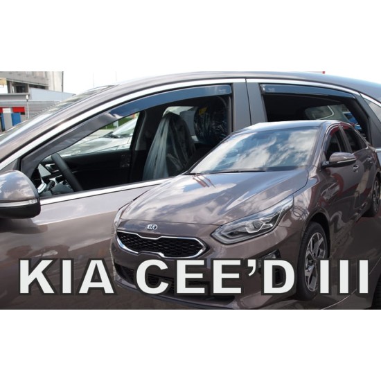 ΑΝΕΜΟΘΡΑΥΣΤΕΣ ΓΙΑ KIA CEED 5D HTB 2017+   ΣΕΤ ΑΥΤΟΚΙΝΗΤΟΥ ΑΠΟ ΕΥΚΑΜΠΤΟ ΦΙΜΕ ΠΛΑΣΤΙΚΟ HEKO - 4 ΤΕΜ.