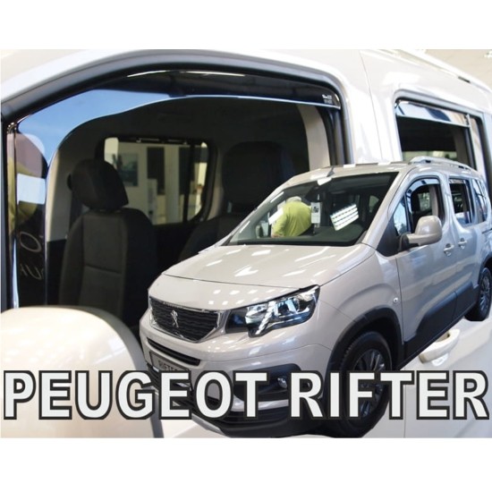 ΑΝΕΜΟΘΡΑΥΣΤΕΣ ΓΙΑ CITROEN BERLINGO III/PEUGEOT RIFTER/OPEL COMBO E 4D/5D LOV 2018+ ΣΕΤ ΑΥΤΟΚΙΝΗΤΟΥ ΑΠΟ ΕΥΚΑΜΠΤΟ ΦΙΜΕ ΠΛΑΣΤΙΚΟ HEKO - 4 ΤΕΜ.
