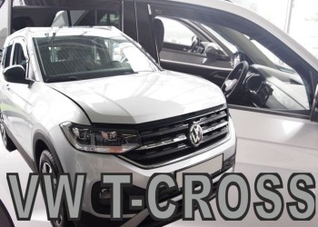 ΑΝΕΜΟΘΡΑΥΣΤΕΣ ΓΙΑ VW T-CROSS 5D 2019+ ΣΕΤ ΑΥΤΟΚΙΝΗΤΟΥ ΑΠΟ ΕΥΚΑΜΠΤΟ ΦΙΜΕ ΠΛΑΣΤΙΚΟ HEKO - 4 ΤΕΜ.