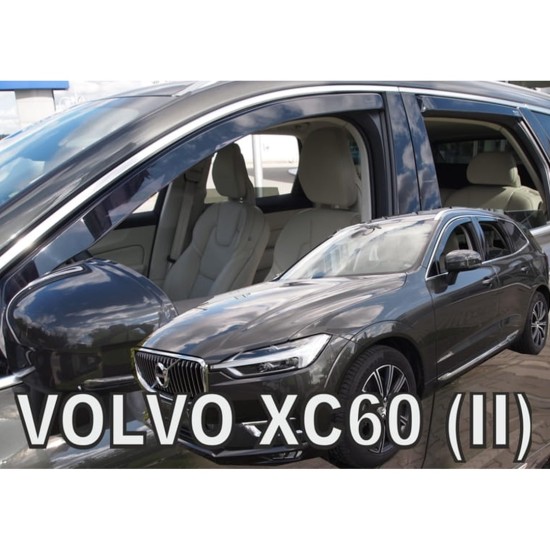 ΑΝΕΜΟΘΡΑΥΣΤΕΣ ΓΙΑ VOLVO XC60 II 5D 2017+ ΣΕΤ ΑΥΤΟΚΙΝΗΤΟΥ ΑΠΟ ΕΥΚΑΜΠΤΟ ΦΙΜΕ ΠΛΑΣΤΙΚΟ HEKO - 4 ΤΕΜ.