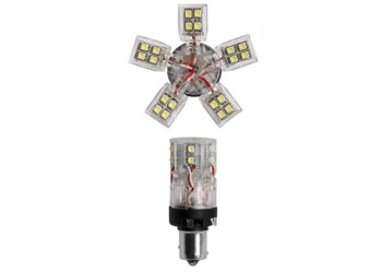 P21W 12V BA15s 30LED ΜΟΝΟΠΟΛΙΚΟ ΛΕΥΚΟ MULTI-LED 1ΤΕΜ.