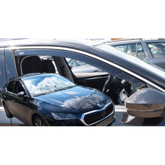 ΑΝΕΜΟΘΡΑΥΣΤΕΣ ΓΙΑ SKODA OCTAVIA A8 5D LIFTBACK 2020+ ΖΕΥΓΑΡΙ ΑΠΟ ΕΥΚΑΜΠΤΟ ΦΙΜΕ ΠΛΑΣΤΙΚΟ HEKO - 2 ΤΕΜ.