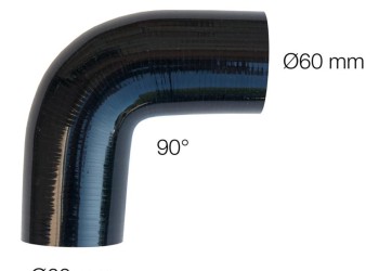 ΓΩΝΙΑ ΣΙΛΙΚΟΝΗΣ ΜΑΥΡΗ Φ60 90 ΜΟΙΡΕΣ