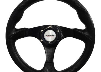 ΤΙΜΟΝΙ BARCHETTA EVO - ΜΑΥΡΟ ΟΙΚΟΛΟΓΙΚΟ ΔΕΡΜΑ 320mm