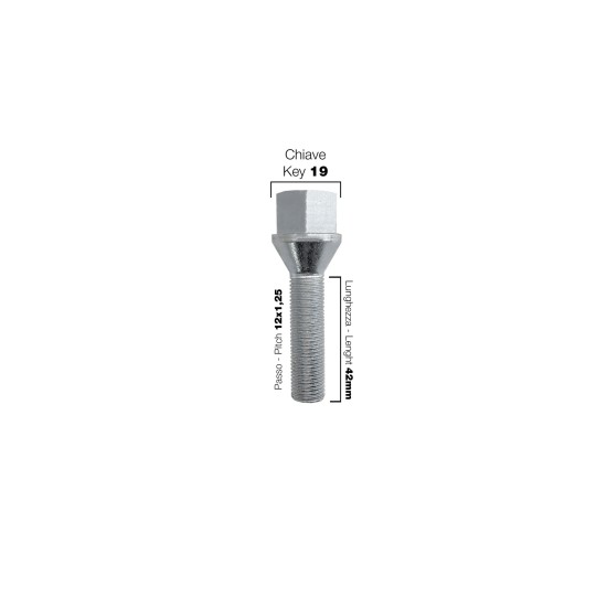 ΜΠΟΥΛΟΝΙΑ ΚΩΝΙΚΑ 12x1,25 (42mm) (19) SIMONI RACING - 10 ΤΕΜ.