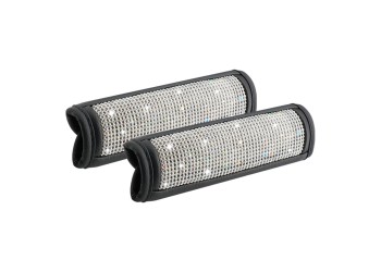 ΜΑΞΙΛΑΡΑΚΙΑ ΖΩΝΗΣ ΜΑΥΡΑ ΜΕ STRASS ΑΠΟ ΟΙΚΟΛΟΓΙΚΟ ΔΕΡΜΑ SIMONI RACING  - 2 τεμ.