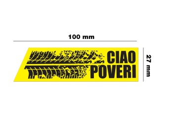 ΑΥΤΟΚΟΛΛΗΤΟ CIAO POVERI ΚΙΤΡΙΝΟ 100x27mm SIMONI RACING - 1 ΤΕΜ.