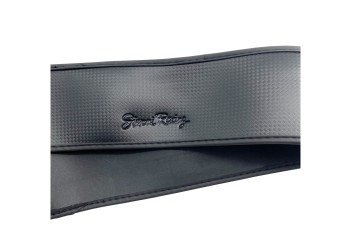 ΚΑΛΥΜΜΑ ΤΙΜΟΝΙΟΥ ΦΟΡΕΤΟ ΜΑΥΡΟ ΟΙΚΟΛΟΓΙΚΟ ΔΕΡΜΑ CARBON LOOK ΜΕ ΦΑΡΔΟΣ 80mm 37-39cm SIMONI RACING  - 1 τεμ.