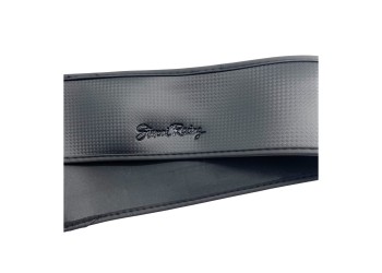 ΚΑΛΥΜΜΑ ΤΙΜΟΝΙΟΥ ΦΟΡΕΤΟ ΜΑΥΡΟ ΟΙΚΟΛΟΓΙΚΟ ΔΕΡΜΑ CARBON LOOK ΜΕ ΦΑΡΔΟΣ 80mm 37-39cm SIMONI RACING  - 1 τεμ.