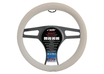 FIAT 500 ΚΑΛΥΜΜΑ ΤΙΜΟΝΙΟΥ ΜΠΕΖ ΓΙΑ FIAT 500 37-39cm 50% ΔΕΡΜΑ+50% ΒΑΜΒΑΚΕΡΟ