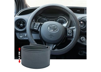 ΚΑΛΥΜΜΑ ΤΙΜΟΝΙΟΥ SOFT SKIN ΜΑΥΡΟ ΟΙΚΟΛΟΓΙΚΟ ΔΕΡΜΑ ΜΕ ΦΑΡΔΟΣ 8,5cm 37-39cm