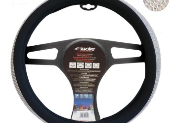 ΚΑΛΥΜΜΑ ΤΙΜΟΝΙΟΥ BLACK AND DIAMONDS ΜΑΥΡΟ ΜΕ ΣΤΡΑΣ ΟΙΚΟΛΟΓΙΚΟ ΔΕΡΜΑ 37-39cm