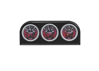 ΒΑΣΗ/ΘΗΚΗ 3 ΟΡΓΑΝΩΝ 52mm ΓΙΑ ΤΗΝ ΘΕΣΗ RADIO-CD 1DIN ΜΗΚΟΥΣ 189mm ΣΕ ΜΑΥΡΟ ΧΡΩΜΑ SIMONI RACING  - 1 τεμ.