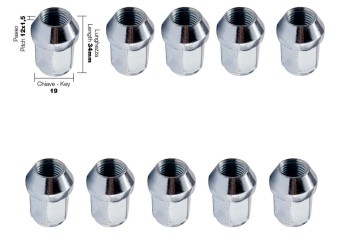 ΠΑΞΙΜΑΔΙ ΚΩΝΙΚΟ 12x1,5 (34mm) (19) 10ΤΕΜ.