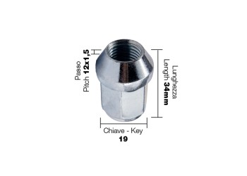 ΠΑΞΙΜΑΔΙ ΚΩΝΙΚΟ 12x1,5 (34mm) (19) 10ΤΕΜ.