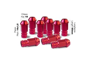 ΠΑΞΙΜΑΔΙ ΚΩΝΙΚΟ 14x1,5 (50mm) (19) ΚΟΚΚΙΝΟ 10ΤΕΜ.