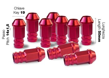 ΠΑΞΙΜΑΔΙ ΚΩΝΙΚΟ 14x1,5 (50mm) (19) ΚΟΚΚΙΝΟ 10ΤΕΜ.