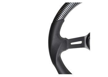 ΤΙΜΟΝΙ GIAU CARBON LOOK ΤΡΙΑΚΤΙΝΟ ΜΑΥΡΟ ΔΙΑΜΕΤΡΟΣ 350mm ΠΑΧΟΣ 70mm SIMONI RACING  - 1 τεμ.