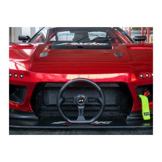 ΤΙΜΟΝΙ GIAU CARBON LOOK ΤΡΙΑΚΤΙΝΟ ΜΑΥΡΟ ΔΙΑΜΕΤΡΟΣ 350mm ΠΑΧΟΣ 70mm SIMONI RACING  - 1 τεμ.