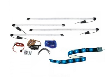 ΣΩΛΗΝΕΣ UNDERCAR LED ΜΠΛΕ 2x95cm & 2x125cm - 1 kit.