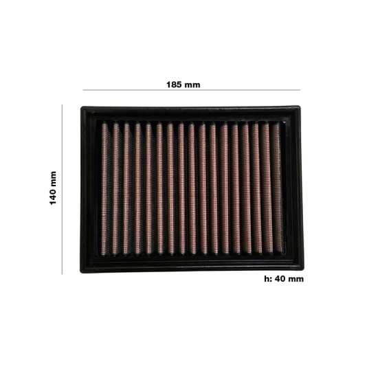 Simoni Racing - Φίλτρο Αέρα Πάνελ 185x140x40 mm από Κόκκινο Βαμβάκι Πλενόμενο και Επαναχρησιμοποιούμενο - 1 Τεμ. (SRSR3264)